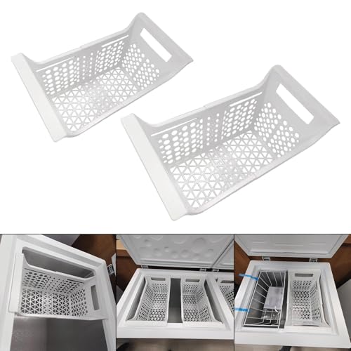 Image of Freezer Storage Basket Organizer Bin Expandable for Apartment Farmhouse Home