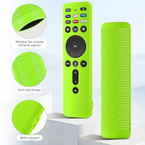 Image of [2Pack] Climberer Cover for VIZIO XRT260,Smart TV Remote Control Replacement Glow in Dark Protective Skin Case - Blue & Green (XRT260)