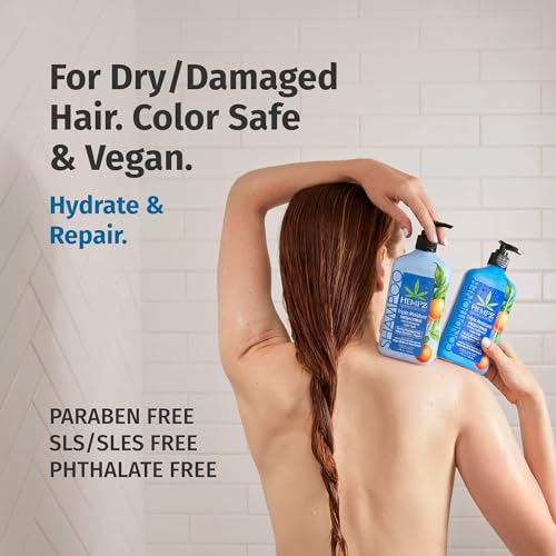 Image of Hempz Triple Moisture Herbal Hair Shampoo - Moisturizing Gentle Shampoo to Nourish and Hydrate Hair - 17 Fl OZ