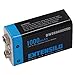 EXTENSILO batteria da 9V compatibile con diversi dispositivi (1000mAh, 9V, Li-Ion), ricaricabile, ready-to-use, con porta Micro USB