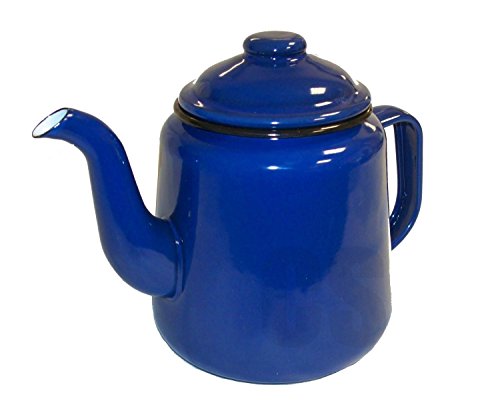 Falcon Housewares 69614 Blue Enamel Teapot with Handle & Lid