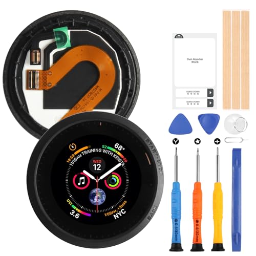 Pantalla de repuesto para Garmin Forerunner 945 LCD para Garmin 945 pantalla táctil digitalizador con herramientas de reparación (negro)