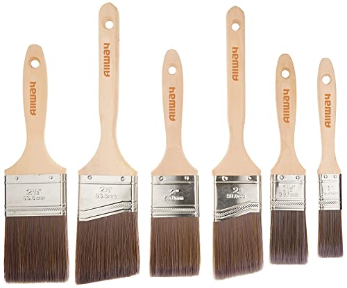 Image of ALLWAY CP6 Premium 6-Piece Paint Brush Set | Multi-Pack Set, Includes 1 inch Straight, 1.5 inch Straight, 2 inch Straight, 2.5 inch Straight, 2 inch Angular, and 2.5 inch Angular