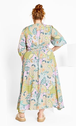 Image of City Chic Women's Plus Size Maxi Dress - Daydream Print