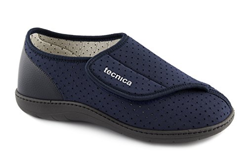 Pantofole Ortopediche Dunlop Uomo Diabetico &ndash; Modello George Larghe Invernali Nere