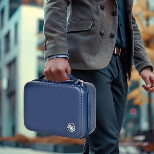 Boobowl Haarschneider Zubehör Tasche für Clipper und Zubehör, Men Hair Trimmer Box, Portable Clipper Aufbewahrungshalter für Haarschneiden, Guard Grooming Kit und Barbers Set (Nur Box) - (Blau)