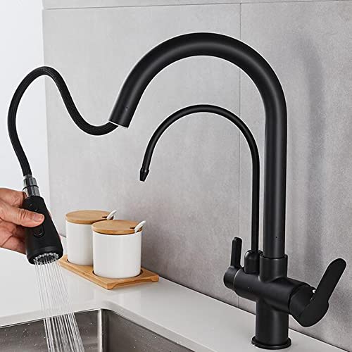 Robinet de cuisine 3 voies rotatif 360 avec eau potable droite - 3