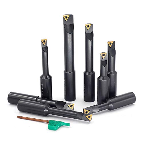Oscarbide 3/4 Inch Shank Indexable Boring Bars 8 Pieces/Set,90 Degree Round Shank Boring Bars With Indexable Carbide Inserts 4 Pieces Tcmt21.51 & 4 Pieces Tcmt221 thumb #6