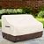 UNARK Patio 3-Seater Sofa Cover, 3 Seater Outdoor Couch Cover Waterproof Couch Covers Fits up to 79W x 37D x 35H Inches, Waterproof Heavy Duty Patio Furniture Covers, Beige and Brown