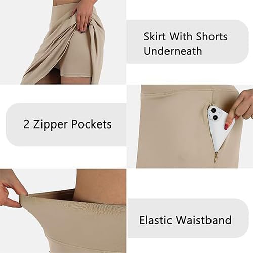 Women A-line Midi Skirt High Waist Elastic Waistband Casual Versatile Skirt3