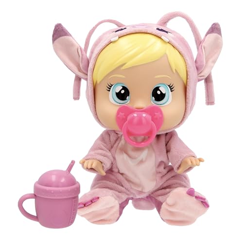 Bebés Llorones Disney Angel Muñeca bebé Bebé Llorón Loving Care Inspirada en Angel, Incluye 3 Accesorios Y Llora Lágrimas Reales Niñas/os...
