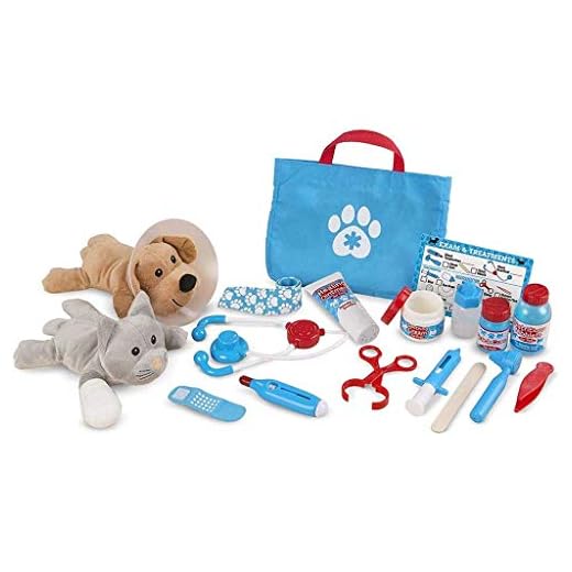 Melissa & Doug Melissa & Doug Examine And Treat Pet Vet Play Set (24 Pcs) , Multicolor (Melissa & Doug 18520)