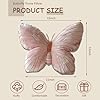 QUSLIMY Butterfly Shaped Throw Pillow - Soft Stuffed Seat Cushion Pad, Pink Plush Velvet Decorative Animal Pillow for Couch, Living Room, Bed #2