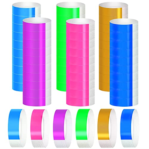 SENLINLIN 200 pièces Bracelet d'identification, Bracelets d'entrée Résistant à l'eau Bracelet Festival Jetable Bracelets évènements Imperméable Bracelet Papier pour Fêtes, Voyages, Adulte et Enfant Cover