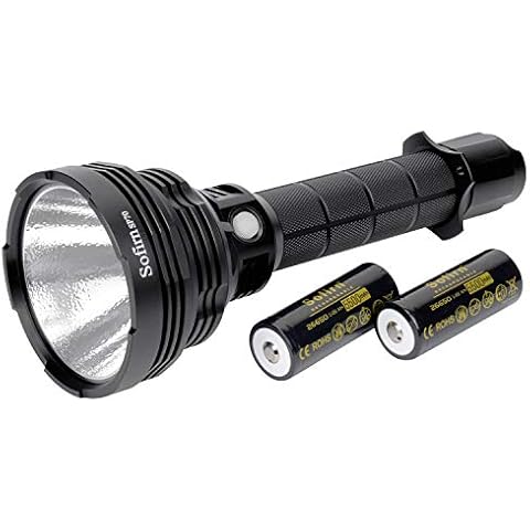 Sofirn Led Torch, SP70 Powerful Flashlight 5500 Lumen, XHP70.2 with 26650 Battery Charging Slot for Hunting Fishing Cover