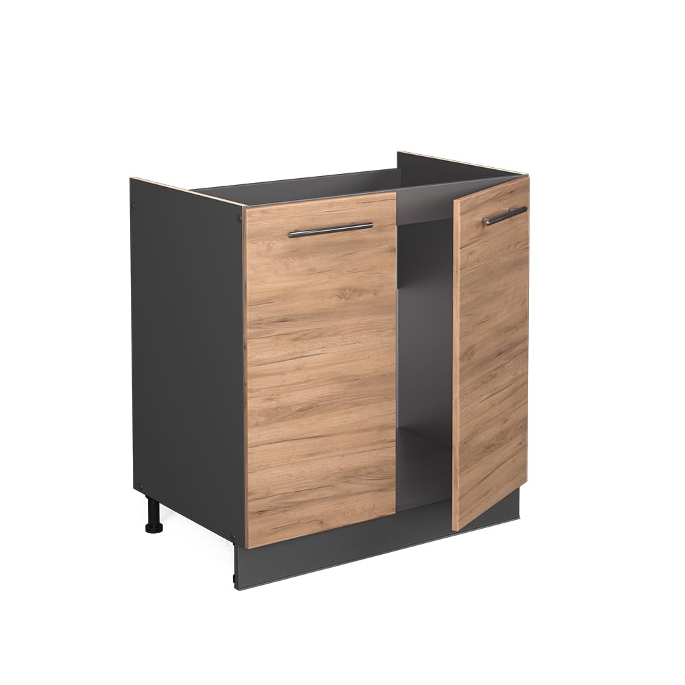 Meuble bas sous-évier Fame-Line Anthracite-or 80cm sans PT Vicco Meuble bas sous-évier Fame-Line Anthracite-or 80cm sans PT Vicco