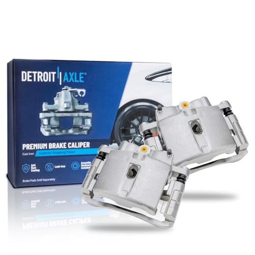 Detroit Axle - 2pc Rear Brake Calipers w/Bracket for Chevrolet Silverado GMC Sierra 01-03/05-06 1500HD 99-04 2500 01-10 2500 HD 05-06 3500 07-10 3500 HD 00-13 Yukon XL Suburban 03-09 Hummer H2