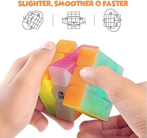 Image of Magic Cube - Smoothly Stickerless High Speed for Kids, Speedy Stress Buster Brainstorming Puzzle Game, Mind Games for 14 Years and Up, Multi (Metallic 3x3)
