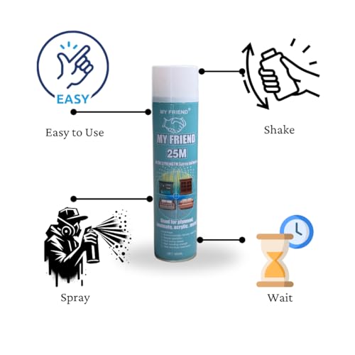 Image of URBAN-X Adhesive Spray for Acoustic Foams and Soundproofing Panels 650ML | Adhesive for Soundproofing & Acoustic Panels | Covers 90-100 Sqft. Area Per Bottle - My Friend (1)