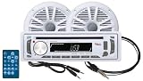 BOSS Audio Systems MCK648W.6 Marine Package Includes MR648UA Single-DIN Marine AM FM CD Receiver -1