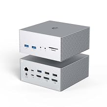 محطة إرساء TOTU USB C، محطة إرساء شاشة ثلاثية USB-C 4K للكمبيوتر المحمول مع دعم الشحن 2 4K DP، HDMI، 6 منافذ USB، 60W USB PD لأجهزة الكمبيوتر المحمولة من النوع C