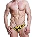 Yellow Sunflowers Seamless On Black Dark Men's Swim Briefs, Sexy Bikini Briefs Triangle Swimming Briefs Swimwear Swimsuit Swim Trunks Surf Shorts Trunks for Men Beach M