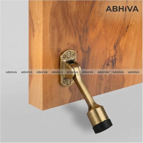 Image of Complete Aluminium Single Door Fitting Hardware Set (Antique Finish; 10-Inch) - Ganesh Design Kit (Aldrop; Latch; Handles; Tower Bolt & Stopper)