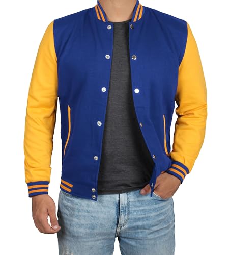 Image of Decrum Varsity Jacket Men - Casual High School Baseball Letterman Style Mens Bomber Jackets