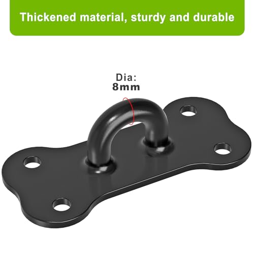 Dog Leash Holder for Wall, Heavy Duty Hook for Lead Management, Easy to Install, Fully Welded Hook for Indoor & Outdoor Use, Black - Image 3