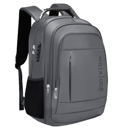 Mochila Bolsa Masculina Feminina Reforçada Semi Impermeavel Resistente Cabo de Aço Notebook Escolar Faculdade Viagem Trabalho Saída usb Cadeado na lateral e Bolso Antifurto nas Costas (Cinza)