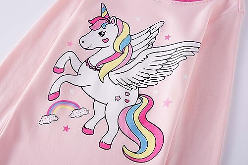 Image of KikizYe Girls Pajamas Set Kids Long Sleeve PJs Cotton Jammies