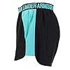 Under Armour Women's Play Up 2.0 Shorts , Black (055)/Peach Plasma , Large