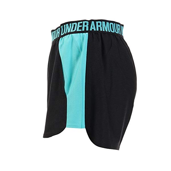 Under Armour Women's Play Up 2.0 Shorts , Black (055)/Peach Plasma , Large
