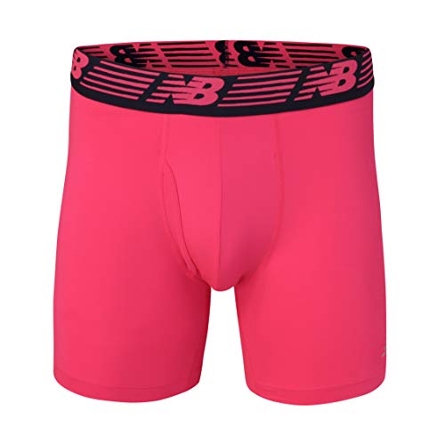 Image of New Balance Men's Performance Boxer Briefs with Fly, Breathable Stretch Underwear, Moisture Wicking, Soft Waistband (3 Pack)