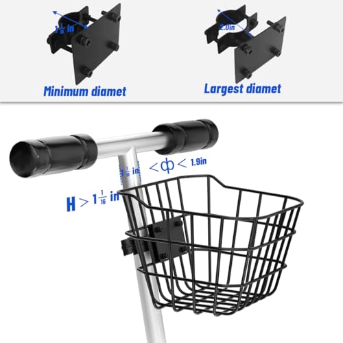 Tuuzel Front Bike Basket - Solid Steel Scooter Basket With Fixed Bracket thumb #4