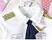 FANCYBABY Baby Pilot Boys Halloween Uniform Cosplay Romper Costume Outfit (18 to 24 Months, Short Sleeves)