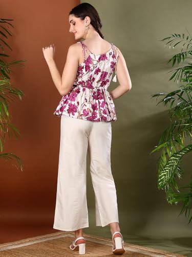 Image of Stylum Women's Bandhej Printed Rayon Peplum Top