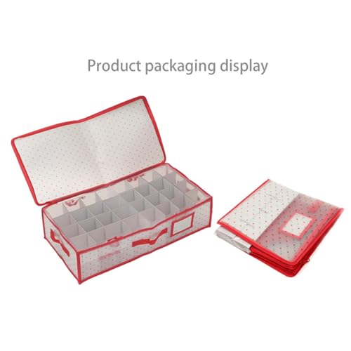 Boîte de rangement pliable à 64 compartiments pour décorations et lumières de Noël
