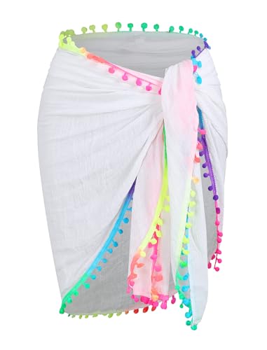 Image of ZAFUL Boho Beach Cover Ups for Women Sheer Sarong Coverups