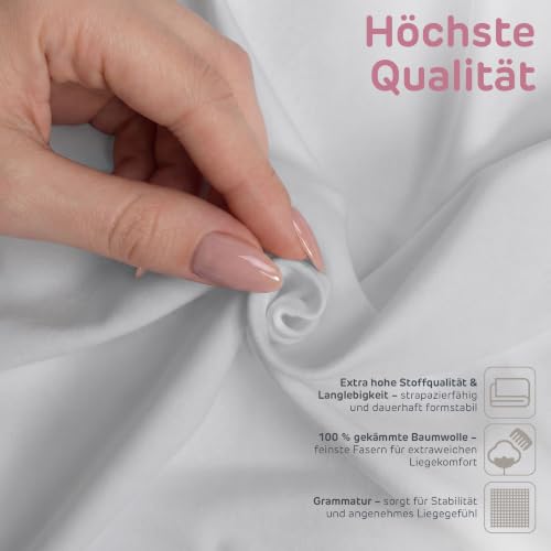 babybay Jersey Spannbetttuch Deluxe passend für Modell Verlängerungsseite Boxspring XXL, zartgrau – Ansicht 4
