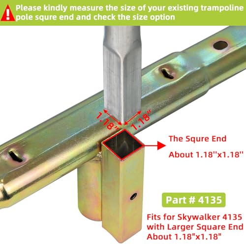 Image of Trampoline Poles Replacement for Skywalker Or Jumpzylla,Galvanized Trampoline Enclosure Pole for Skywalker or Jumpzylla,Replace Parts#4201 4202 4135 OR for Jumpzylla 8ft 10ft&12ft 14ft