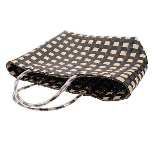 Panier cabas tissé main grande capacité en osier pour ne plus manquer de place à la plage