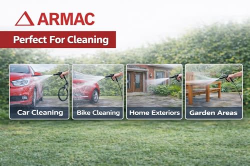 Image of ARMAC High Pressure Car Washer Machine 2800 Watts and Pressure 180 Bar for Cleaning Car,Bike & Home (CW777) Max Flow 8.8 L /per min Hose Lenght 8mtr (P2) (P2)
