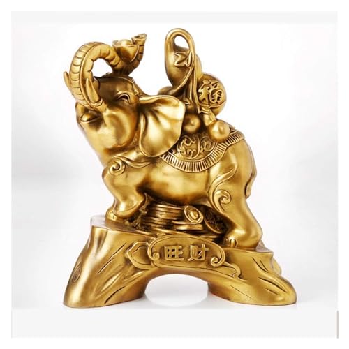 Éléphant en cuivre pur ornement bronze décoration maison bureau artisanat RLKHXBS