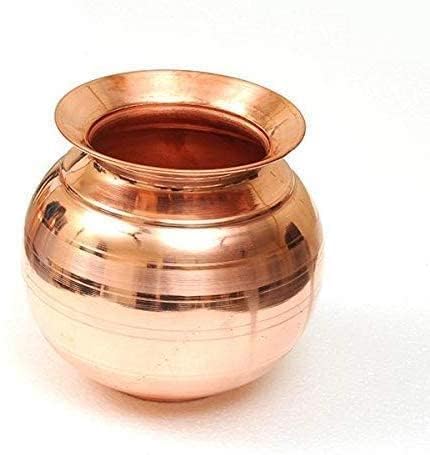 Image of Pure Copper Tamba Matka /Pot Size - 5 (6.8 LTR) Water Storing Capacity, Leak Proof,100% Pure Copper