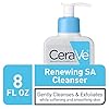 CeraVe Renewing Salicylic Acid Cleanser, Formulated With Hyaluronic Acid, Niacinamide, & Ceramides, Gentle BHA Exfoliating Face Wash Smooths & Softens Skin, Non Comedogenic & Fragrance Free, 8 Ounce