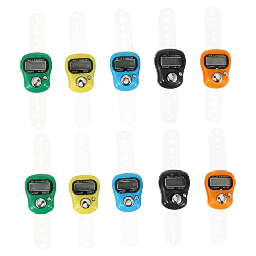 LIOOBO Manual Sports Supplies Counter 10pcs 5- Tally Counter Fitness Information Tool Plastic Compact Design Wear-Resistant Random