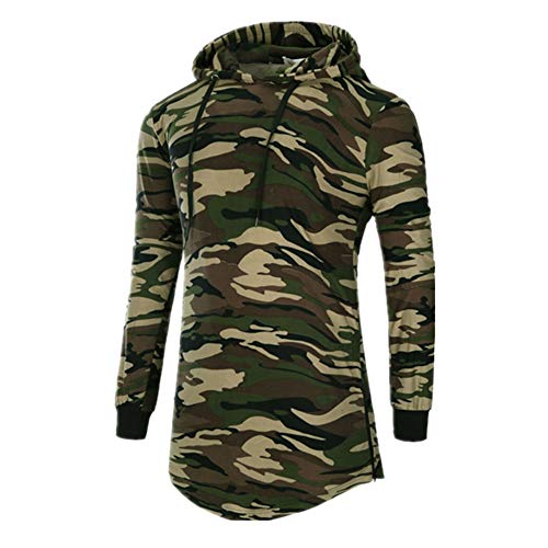 Preisvergleich Produktbild SALEBLOUSE Herren Einfarbig Warm Fleece Cotton Hoodies Sweatshirt Sweatjacke Männer Knitwear Pullover Hooded Hoody Bluse Tops Outwear Tarnung Camouflage Kordelzug Sweater Mit Seitlicher Reißverschluss