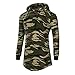 Produktbild SALEBLOUSE Herren Einfarbig Warm Fleece Cotton Hoodies Sweatshirt Sweatjacke Männer Knitwear Pullover Hooded Hoody Bluse Tops Outwear Tarnung Camouflage Kordelzug Sweater Mit Seitlicher Reißverschluss