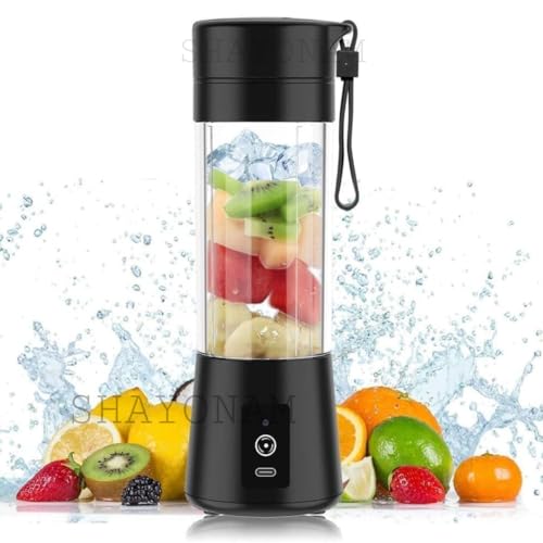 Image of SHAYONAM Portable Juicer Blenders For Smoothies And Juices USB Rechargeable Mini Juicer Bottle Blender Shake Maker Electric Battery Mixer Grinder Machine., Travel Juice Maker for Fruits(Style1)